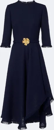 Oscar De La Renta Embellished tweed midi dress