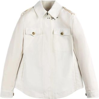 Fay Buttoned Shirt Jacket - Dames - Zomerjassen - Wit - M - Katoen - Jassen