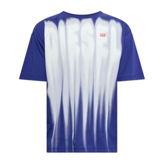 Diesel Tops, Heren, Blauw, XS, Katoen, T-Boxt-Aa 1 T-Shirt