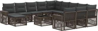 vidaXL Conjunto De Sof&aacute;s De Jard&iacute;n 13 Uds. Gris Y Gris Oscuro Vidaxl