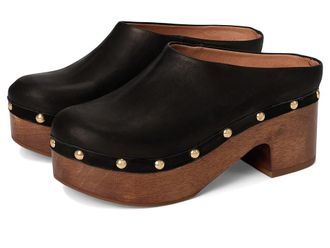 Free People Calli Clog Womens Boots Black Leather : EU 40 (US Womens 10) M