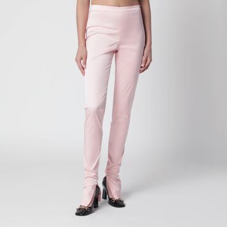 Gucci Pink stretch silk faille leggings