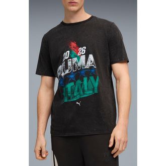 Puma Fanpack 90s Bespoke Italy Cotton Graphic T-Shirt in Puma Black/Sport Green at Nordstrom, Size Xx-Large