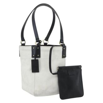 Gucci Pre-owned Tote Bags, female, White, Size: ONE SIZE Pre-owned Suede Tote Bag