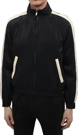 Saint Laurent Mens Black Polyamide Bomber Clothing