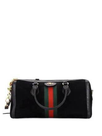 Gucci Ophidia Boston Bag Suede Medium satchel - Zwart