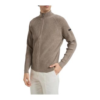 Roberto Ricci Design Cardigans, male, Gray, XL, Velvet Rave Full Zip Knit