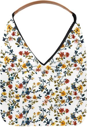 Generic Floral Prints Reusable Lightweight Grocery Bags - Foldable Into Compact Pouch, Washable & Sturdy, Multipurpose for Shopping and Travel