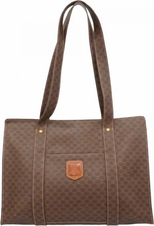 Celine Brown Pvc Tote Bag (Pre-Owned)