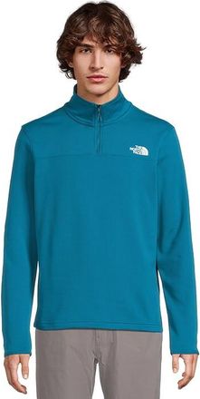 The North Face Cedar Trail Grid Fleece 1/4 Zip Mens Coat Dusk Blue : 3XL, Fleece/Polyester