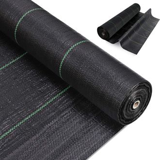 OEM Geotextil Anti Malezas - No Tejido - 2 M X 10 M - Permeable - Resistente Uv - Negro - 1 Unidad