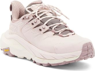 Hoka One One Kaha 2 GTX Gore-Tex Waterproof Trail Running Shoe in Cosmic Pearl /Oat Milk at Nordstrom Rack, Size 10.5