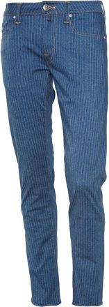 Sartoria Tramarossa Broek met krijtstreep - Blauw