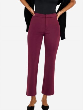 Good American Scuba Cropped Straight Pant In Oxblood002