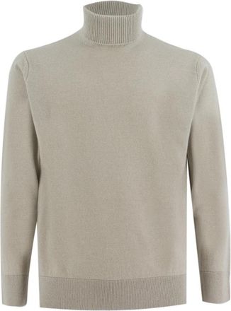 Eleventy Coltruien - Heren - Cashmere truien - Beige - M - Truien & Vesten