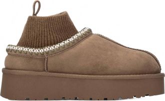 Xti Womens Comfort Suede Slippers In Taupe