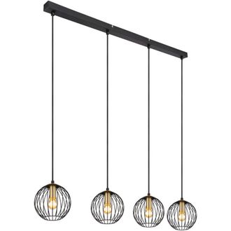 Globo Lighting Lampada a sospensione - Eusebius - nero - metallo - - Globo