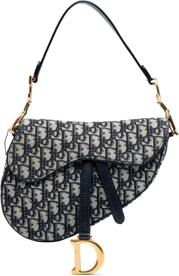 2019 Oblique Canvas Saddle Bag shoulder bag - Blue