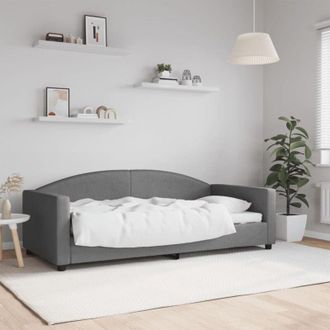 vidaXL Day Bed without Mattress Dark Grey 90x190 cm Single Fabric vidaXL