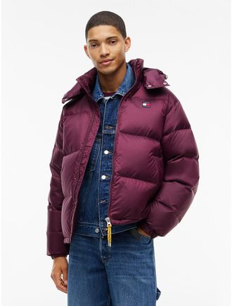 Tommy Hilfiger Mens Tommy Jeans Alaska Ripstop Down Jacket - Calypso Berry - XXL