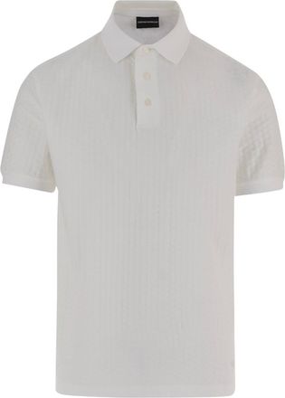 Emporio Armani White Shirt Collar Polo