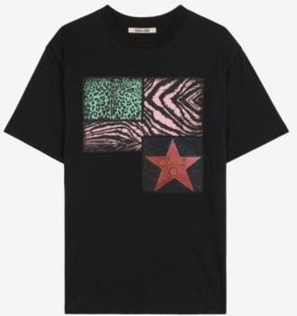 Roberto Cavalli Walk Of Fame And Animalier Patchwork T-Shirt, Size X-Small