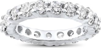 Pompeii3 4 ct Diamond Eternity Wedding Ring 14K White Gold Size Selectable