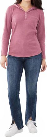FDJ Front Slit Straight Leg Jeans In Deep Blue