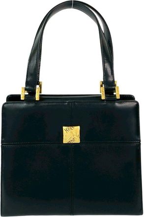 Saint Laurent Black Leather Handbag Tote Bag (Pre-Owned)