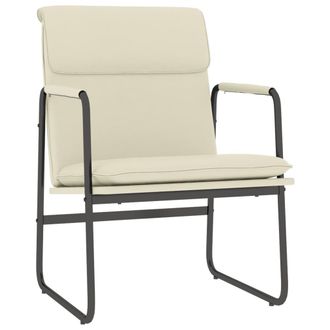 vidaXL Vidaxl Sedia Lounge Crema 55x64x80 Cm In Similpelle
