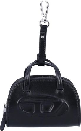 Diesel 1DR Dome M Charms - Heren - Sleutelhangers & Tashangers - Zwart - ONE Size - Leer - Accessoires