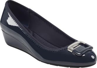 Bandolino Wedge Pump in Navy Blue Patent at Nordstrom, Size 5.5