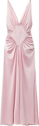Versace Viscose-jersey Draped Gown