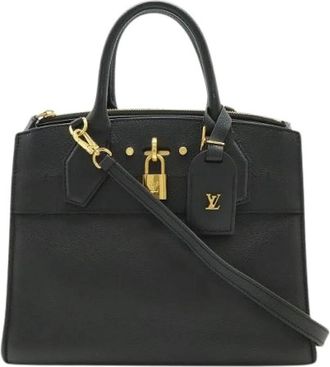 Louis Vuitton Pre-owned City Steamer PM Leren 2way Tas - Dames - Vintage Handtas - Zwart - ONE Size - Leer - Vintage