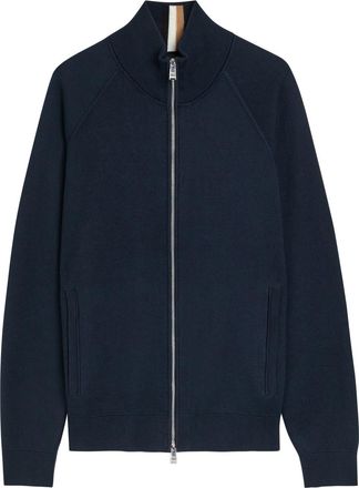 BOSS Boss Fine-knit Cotton and Wool-blend Cardigan - Navy - Xxl