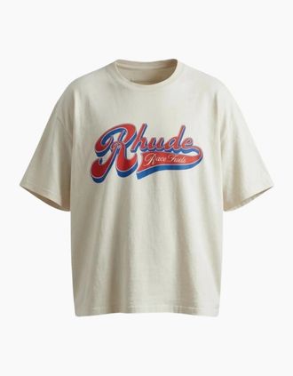 Rhude Mens Pit Stop T-Shirt White - Size: 38