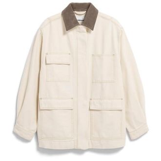 Armedangels Workwear Canvas Jacket Freizeitjacke f&uuml;r Damen | wei&szlig;/beige