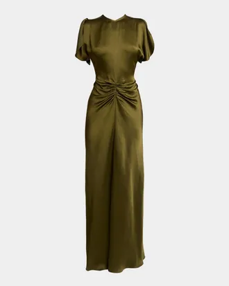Victoria Beckham Isabella Satin Column Gown