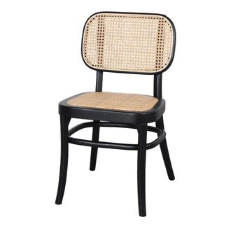 MisterWils Silla De Madera - Negro Mate - 83x46x50