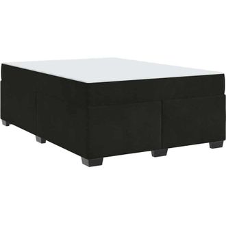 vidaXL Estructura De Cama Con Colch&oacute;n Negro 140 X 200 Cm Terciopelo Vidaxl