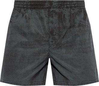 Diesel logo-print swim shorts - Black