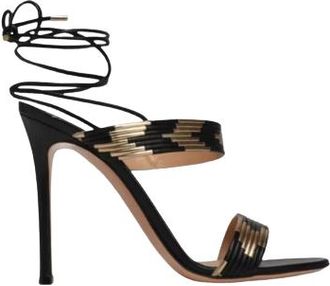 Gianvito Rossi Ginavito Rossi Black Suni Lace Up Heels Size 40