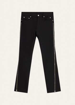 Rick Owens Mens Vega Wool Zip-Cuff Jeans