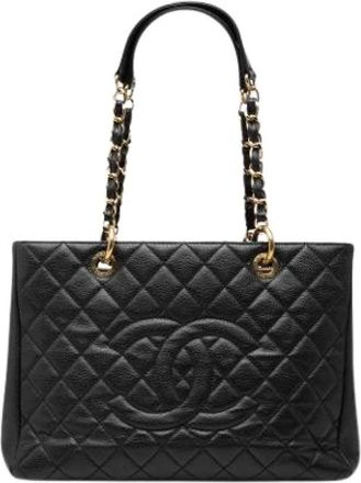 Chanel Pre-owned Grand Shopping Tote - Dames - Vintage Shopper - Zwart - ONE Size - Leer - Vintage