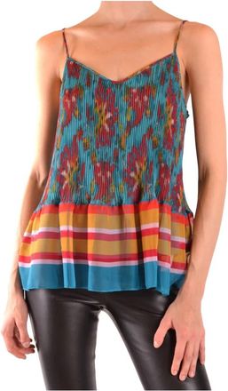 Twinset Mouwloze top - Dames - Tops zonder mouwen - Blauw - M - Tops