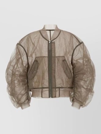 Rick Owens secchia flight bomber sheer ribbed jacket
