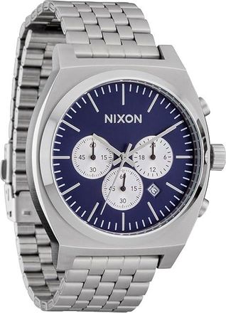 Nixon Time Teller Chrono Mens Watches Silver/Midnight/Silver, Stainless Steel