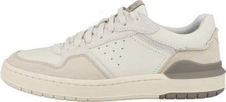 Clarks Mens Courtlite2 Lo Sneaker, Off White Suede, 10.5 UK
