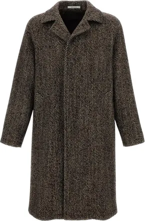 Tagliatore Brown Single Breasted Coat