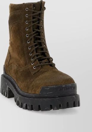 Balenciaga leather combat boots